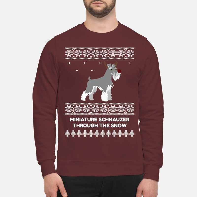 Miniature Schnauzer Through The Snow - Unisex Sweatshirt