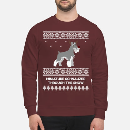 Miniature Schnauzer Through The Snow - Unisex Sweatshirt