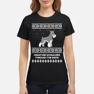 Miniature Schnauzer Through The Snow - Women's T-shirt
