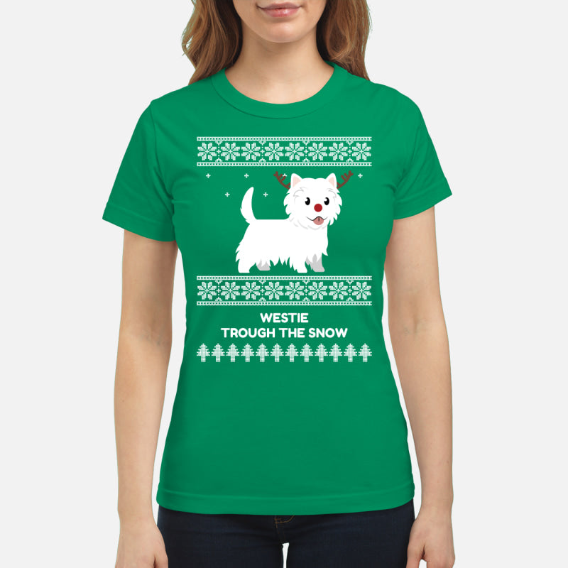 Westie Through The Snow  - Women's T-shirt