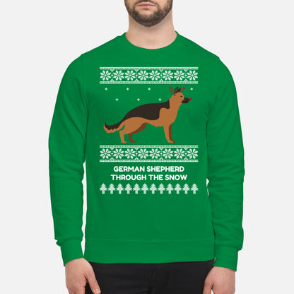 German Shepherd Through The Snow - Unisex Sweatshirt