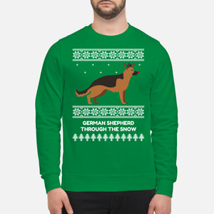 German Shepherd Through The Snow - Unisex Sweatshirt
