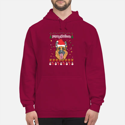 Merry Christmas German Shepherd - Unisex Hoodie