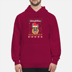 Merry Christmas German Shepherd - Unisex Hoodie