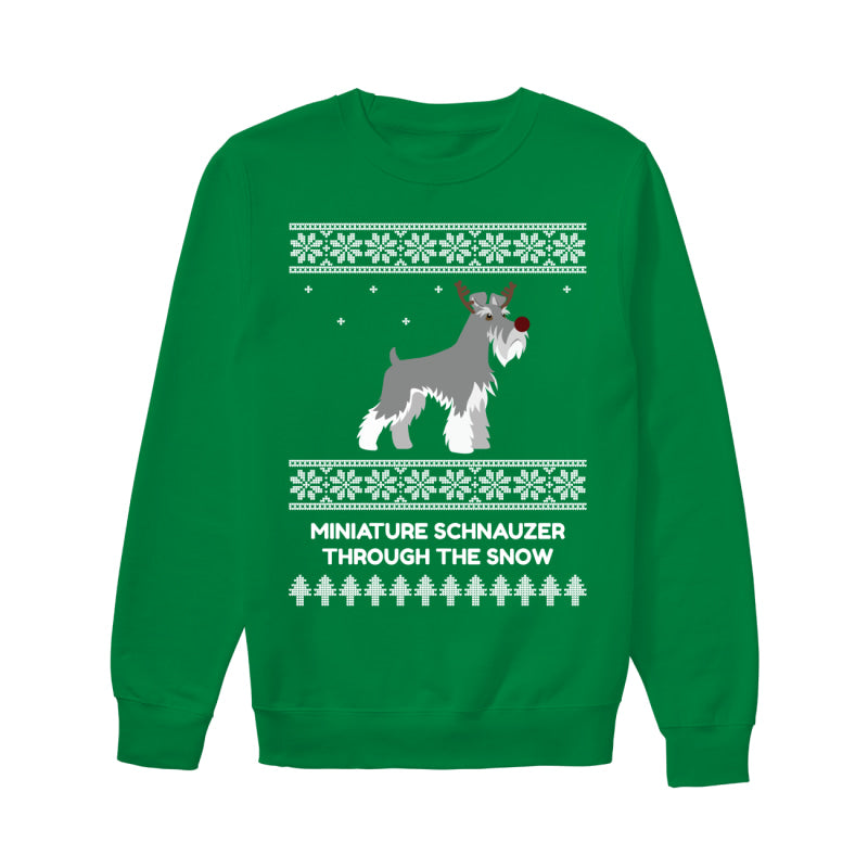 Miniature Schnauzer Through The Snow - Unisex Sweatshirt