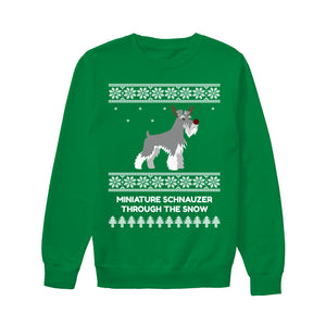 Miniature Schnauzer Through The Snow - Unisex Sweatshirt