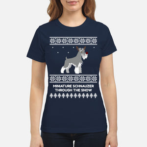 Miniature Schnauzer Through The Snow - Women's T-shirt