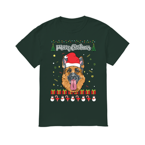 Merry Christmas German Shepherd - Men's T-Shirt