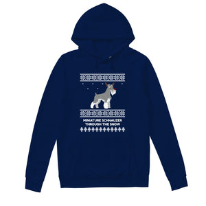 Miniature Schnauzer Through The Snow - Unisex Hoodie