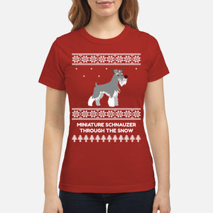 Miniature Schnauzer Through The Snow - Women's T-shirt