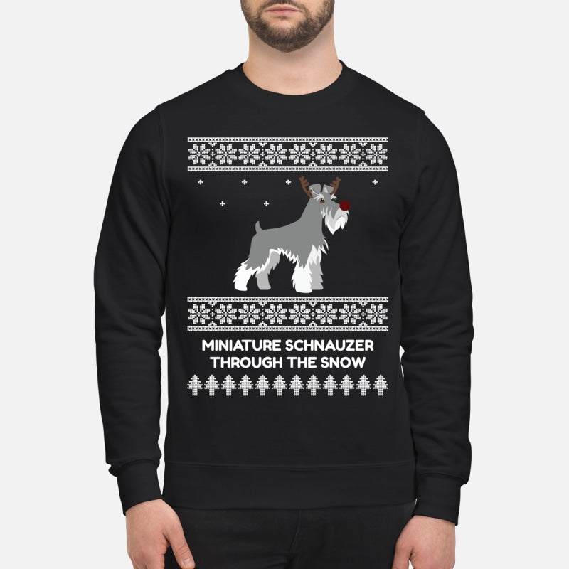Miniature Schnauzer Through The Snow - Unisex Sweatshirt