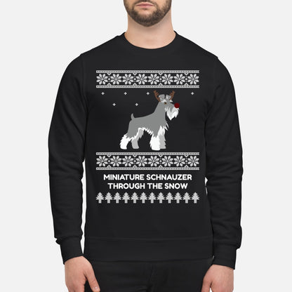 Miniature Schnauzer Through The Snow - Unisex Sweatshirt