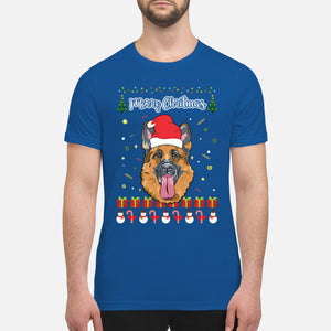 Merry Christmas German Shepherd - Premium Men's T-shirt