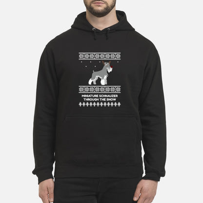 Miniature Schnauzer Through The Snow - Unisex Hoodie
