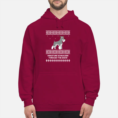 Miniature Schnauzer Through The Snow - Unisex Hoodie