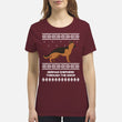 German Shepherd Through The Snow - Premium Women's T-shirt