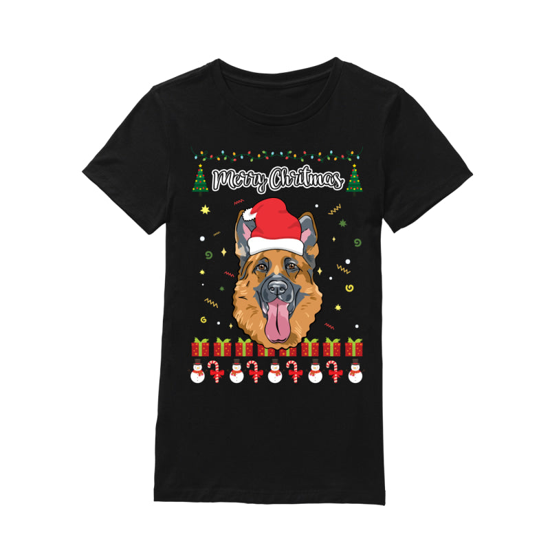 Merry Christmas German Shepherd - Premium Men's T-shirt