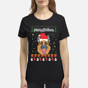 Merry Christmas German Shepherd - Premium Women's T-shirt