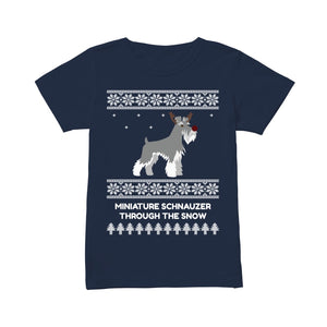 Miniature Schnauzer Through The Snow - Women's T-shirt