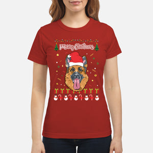 Merry Christmas German Shepherd - Women's T-shirt