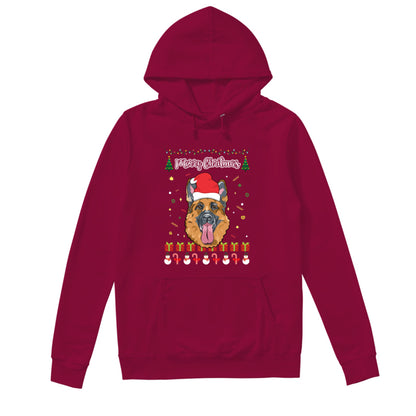 Merry Christmas German Shepherd - Unisex Hoodie