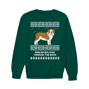 Bulldog Through The Snow - Unisex Sweatshirt