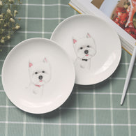 Westie Dessert Plates