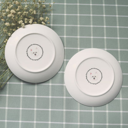 Westie Dessert Plates