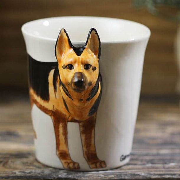 3D German Shepherd Mug