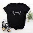 Picasso Dachshund Lady T-Shirt