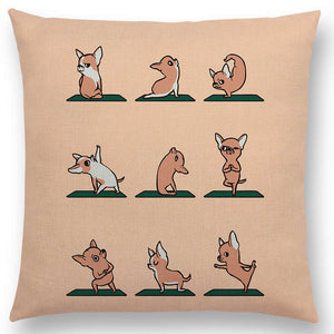 Chihuahua Yoga Pillow Case