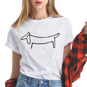 Picasso Dachshund Lady T-Shirt