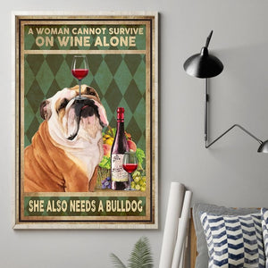 English Bulldog Metal Poster