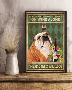 English Bulldog Metal Poster