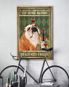 English Bulldog Metal Poster