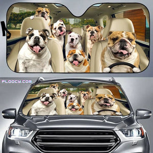 English Bulldog Car Sun Shade