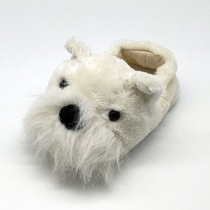 Fuzzy Westie Slippers