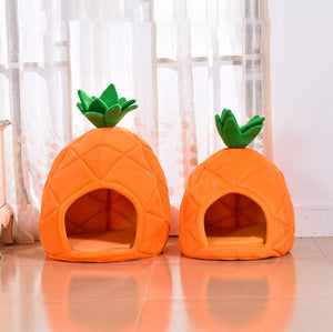 Pineapple Dog Bed House