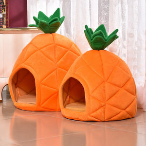 Pineapple Dog Bed House