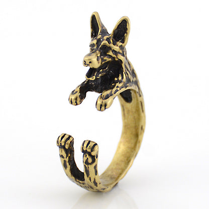 German Shepherd Hug Ring