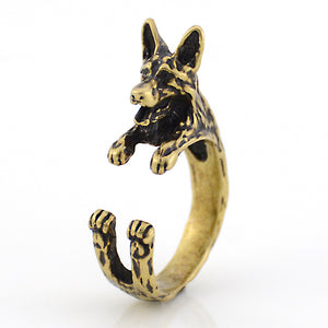 German Shepherd Hug Ring