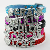 Designer Crystal Personalized Dog Collars