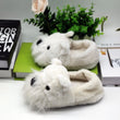 Fuzzy Westie Slippers