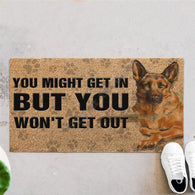German Shepherd You might get in but you wont get out doormat