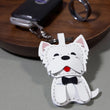 Luxury Leather Westie Pendant And Keychain