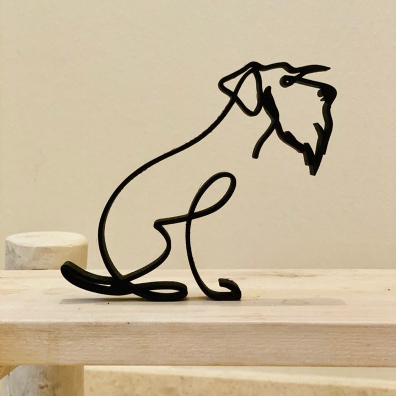 Metal Schnauzer Sculpture
