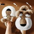Plush Schnauzer Slippers