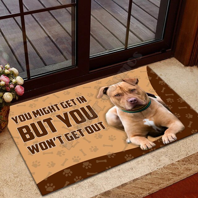 You might get in but you won't get out Rottweiler Doormat