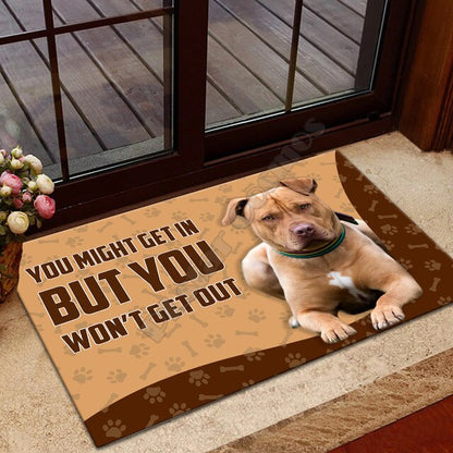 You might get in but you won't get out Rottweiler Doormat
