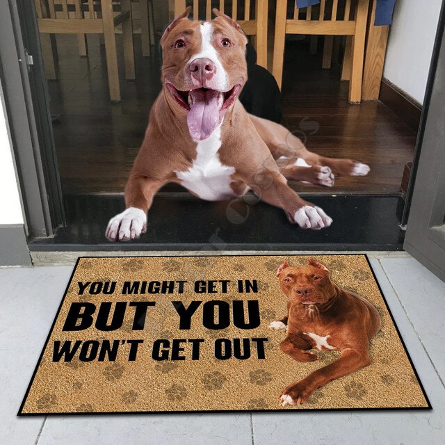 You might get in but you won't get out Rottweiler Doormat